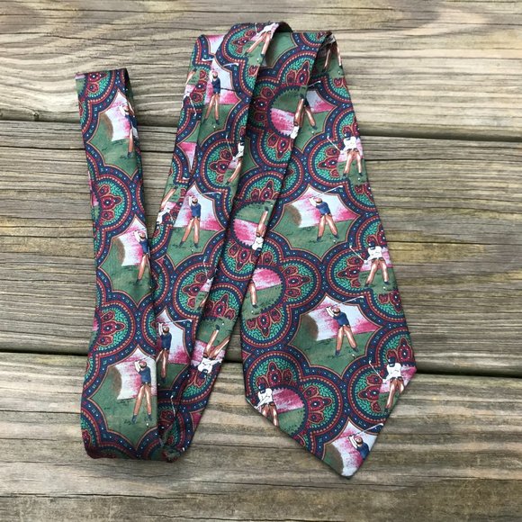 Resilio Men Tie Golf Print Neck Tie Castner Knott - Picture 3 of 9